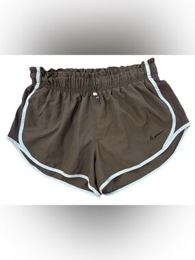 Nike Dri-FIT Tempo Running Shorts Women’s Medium Gray Blue Trim Athletic